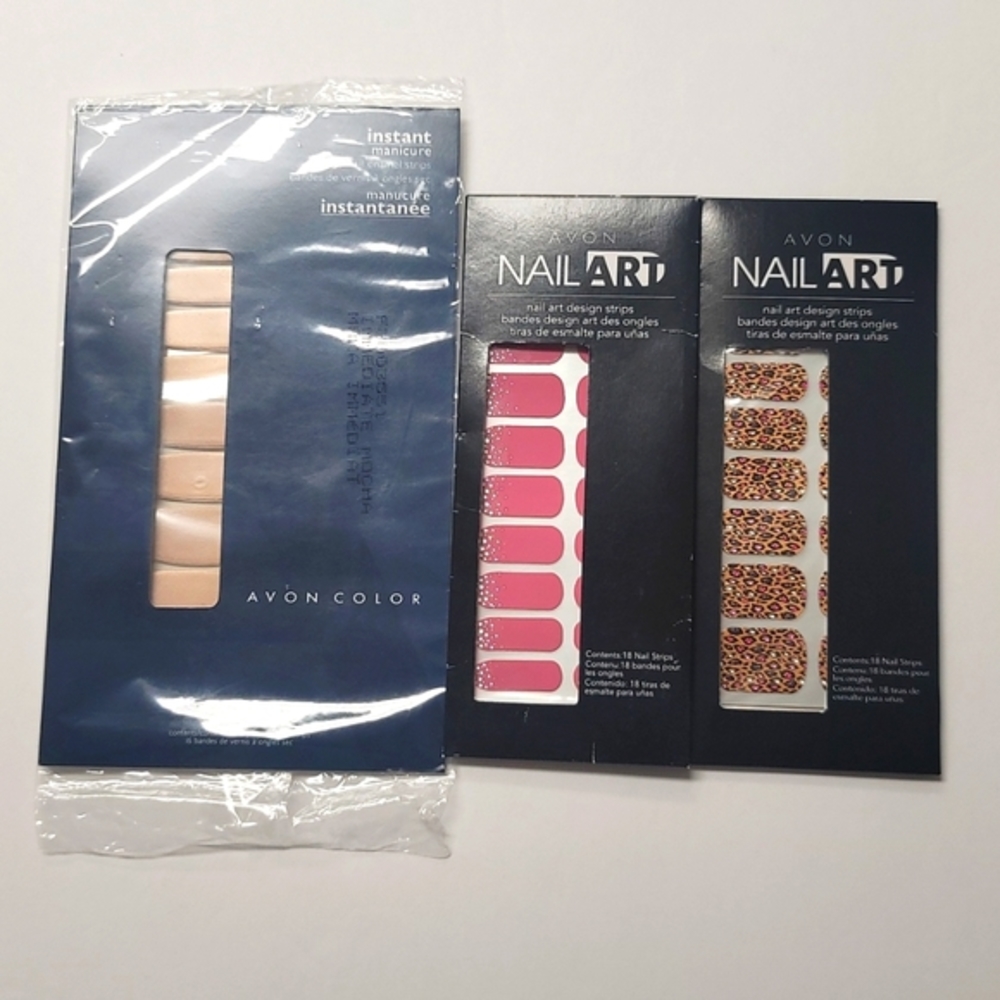 3-PKs Avon Nail Art Design Strips